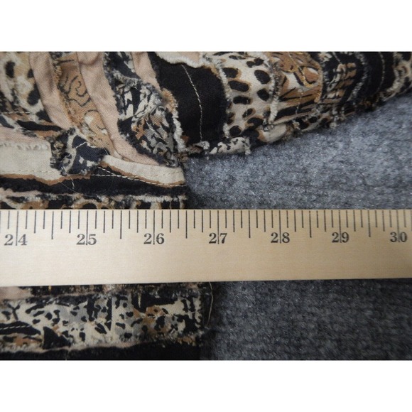 Liz Claiborne Blouse Top Women's Plus Size 2X Beige Leopard Print Button Up - Picture 6 of 7